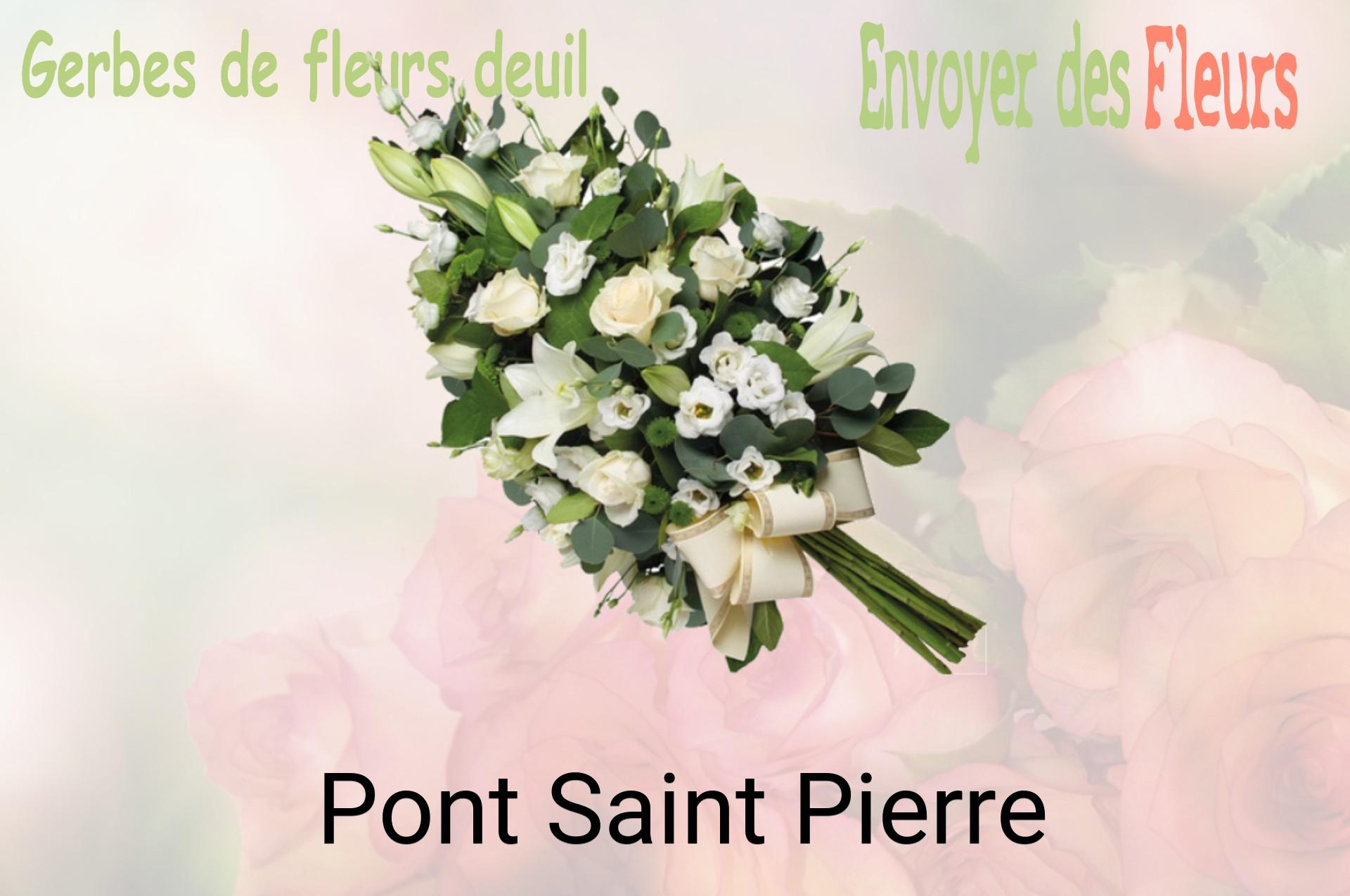 Gerbe de fleurs de deuil livrée à Pont-Saint-Pierre